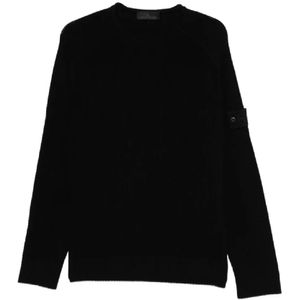 Stone Island, Heren, Truien, Zwart, Maat: L Wol,