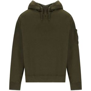 C.p. Company, Heren, Sweatshirts & Hoodies, Groen, Maat: L Fleece,