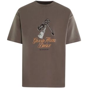 Drole de Monsieur, Heren, Tops, Bruin, Maat: L