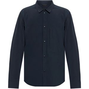 Woolrich, Heren, Overhemden, Blauw, Maat: S Wol,