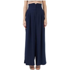 Ermanno Scervino, Dames, Broeken, Blauw, Maat: S Viscose,