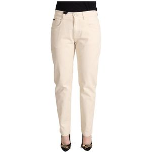 Dolce & Gabbana - Witte Mid Waisted Skinny Denim Jeans - Dames