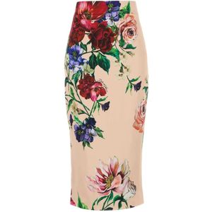 Dolce & Gabbana - Gedrukte Stretch Satijnen Rok - Veelkleurig - Dames