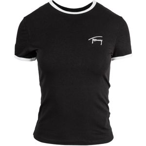 Tommy Hilfiger, Dames, Tops, Zwart, Maat: XS Katoen,