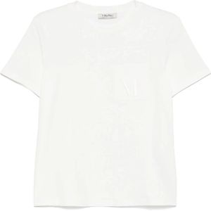 Max Mara, Dames, Tops, Wit, Maat: L Katoen,