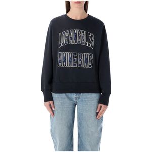 Anine Bing, Dames, Sweatshirts & Hoodies, Zwart, Maat: S Katoen,
