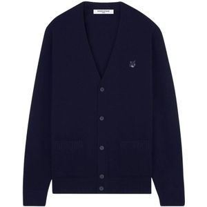 Maison Kitsuné, Heren, Truien, Blauw, Maat: XL Wol,