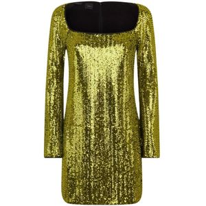 Pinko, Dames, Jurken, Groen, Maat: 2XS Poliester,