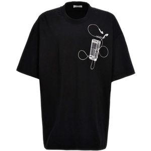 Off White, Heren, Tops, Zwart, Maat: S Katoen,