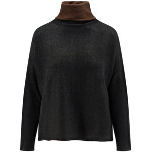 Alessandro Aste, Dames, Truien, Zwart, Maat: L Wol,