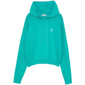 Patrizia Pepe, Dames, Sweatshirts & Hoodies, Groen, Maat: M Viscose,
