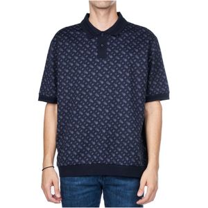 Boss, Heren, Tops, Blauw, Maat: S Katoen,