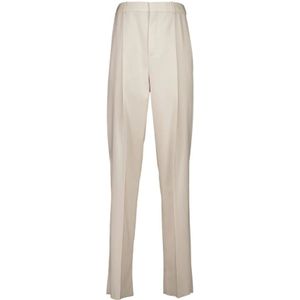 Saint Laurent, Heren, Broeken, Beige, Maat: L Wol,