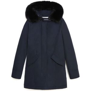 Woolrich Winterjas, Luxe Arctic Fox Capuchon , Blue , Dames , Maat: L