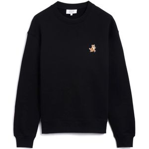 Maison Kitsuné, Heren, Sweatshirts & Hoodies, Zwart, Maat: L Katoen,