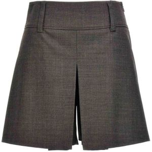 Brunello Cucinelli, Dames, Korte broeken, Grijs, Maat: M Wol,
