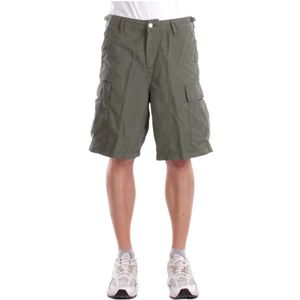 Carhartt Wip, Heren, Korte broeken, Groen, Maat: W29 Katoen,