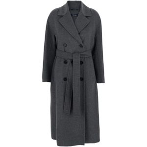 Max Mara, Dames, Mantels, Grijs, Maat: S Wol,
