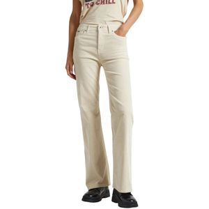 Pepe Jeans, Dames, Broeken, Beige, Maat: W26 Corduroy,