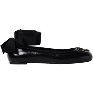 Ballerina Flats - Zwart - Leer - Instappers