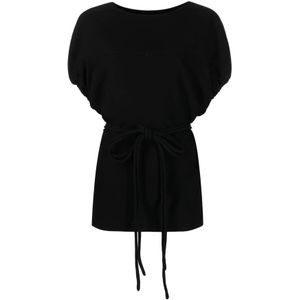 Proenza Schouler, Dames, Tops, Zwart, Maat: 2XS Viscose,