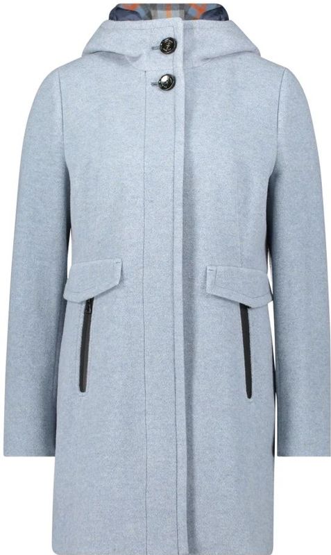 Gil Bret - Wollen Jas - Bright Blue Melange - Met Capuchon