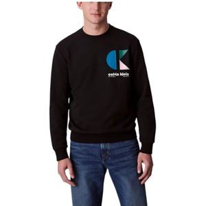 Calvin Klein, Heren, Sweatshirts & Hoodies, Zwart, Maat: S Katoen,
