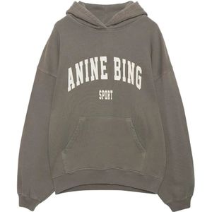 Anine Bing, Dames, Sweatshirts & Hoodies, Groen, Maat: S Katoen,