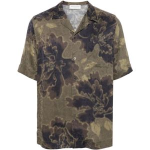 Dries Van Noten, Heren, Overhemden, Bruin, Maat: XL Satijn,