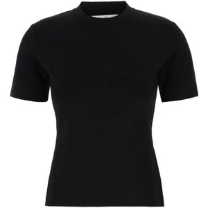 Max Mara, Dames, Tops, Zwart, Maat: XS Katoen,
