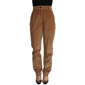 Dolce & Gabbana, Dames, Broeken, Bruin, Maat: XS Corduroy,