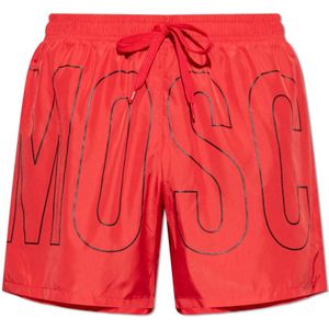 Moschino, Heren, Badkleding, Rood, Maat: XS