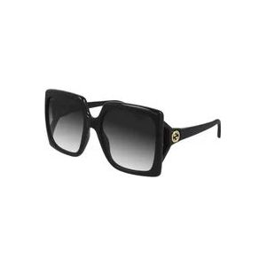 Gucci Zwarte Grijze Zonnebril Gg0876S , Black , unisex , Maat: 60 MM