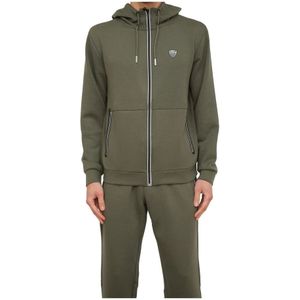 Emporio Armani Ea7, Heren, Sweatshirts & Hoodies, Groen, Maat: S Viscose,