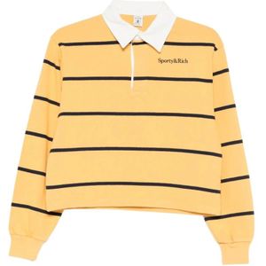 Sporty & Rich, Dames, Tops, Geel, Maat: M Katoen,