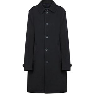 Herno, Heren, Mantels, Blauw, Maat: M Katoen,