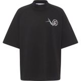 Carlo Colucci - Shirt 'Dorigoni' - Pastelblauw - Ronde Hals - Halve Mouw