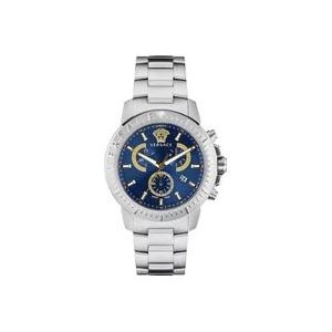 Versace Nieuwe Chrono Chronograaf Horloge Stijlvolle Luxe , Gray , Heren , Maat: ONE Size