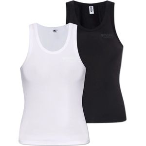 Moschino, Dames, Tops, Wit, Maat: S Katoen,