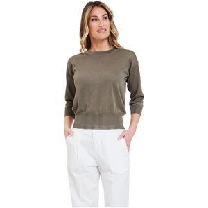 Alpha Studio, Dames, Truien, Groen, Maat: XS