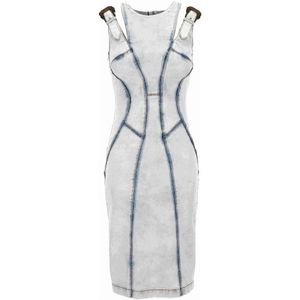 Versace Jeans Couture, Dames, Jurken, Blauw, Maat: XS