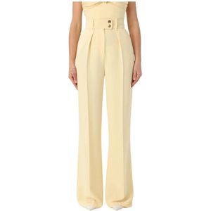 Elisabetta Franchi, Dames, Broeken, Geel, Maat: M