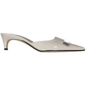 Sergio Rossi, Dames, Schoenen, Beige, Maat: 37 1/2 EU Leer,