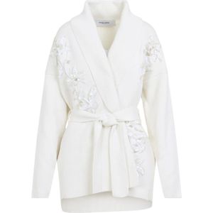 Golden Goose - Cardigan - Wit - Bloemen Geborduurd - Dames