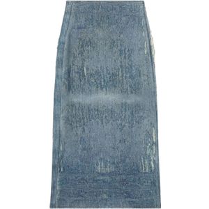Diesel, Dames, Rokken, Blauw, Maat: S Katoen,