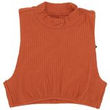 Nike - Mouwloze Geribbelde Hoge Hals Top - Bruin - Dames