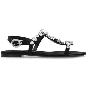 Dolce & Gabbana - Sandalen - Zwart - Rubber - Decoratieve Afwerking