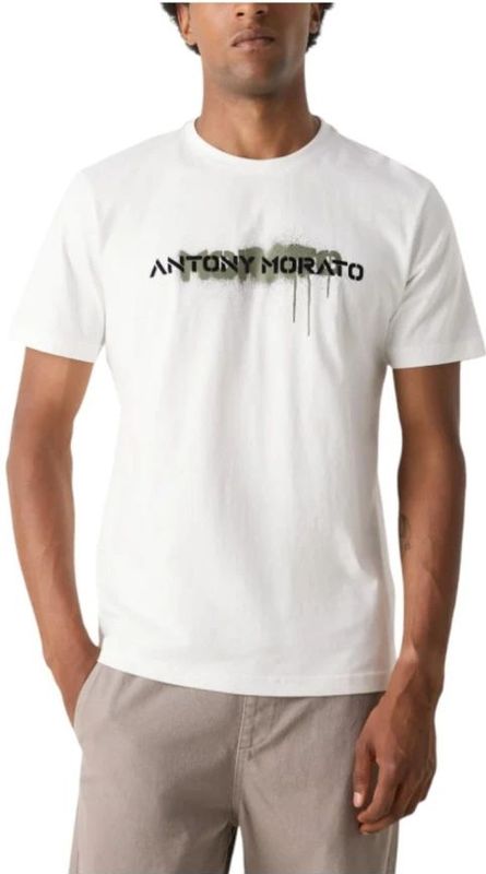 Antony Morato, Heren, Tops, Wit, Maat: L Leer,