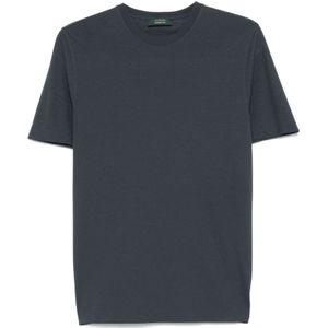 Zanone, Heren, Tops, Grijs, Maat: M Katoen,