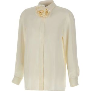 Marella, Dames, Blouses & Shirts, Wit, Maat: 2XL Zijde,